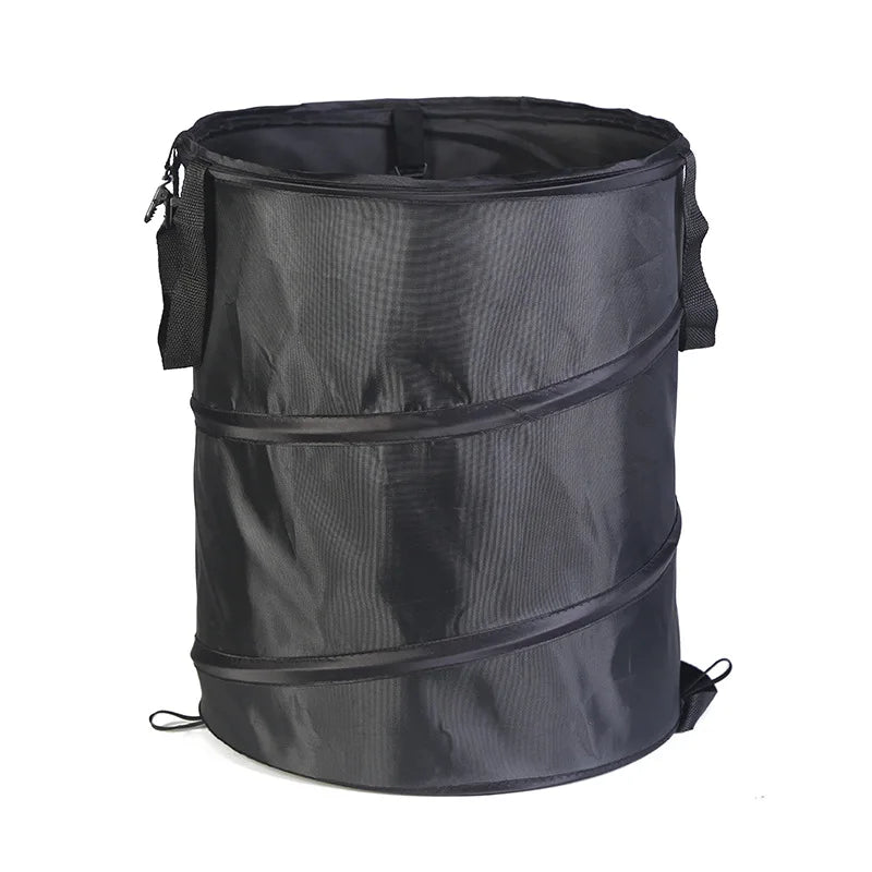 Reusable Foldable Waste Bins Pop-up Collapsible Trash Can Garden Leaves Clearing Container Standing Cloth Bag Garbage Cans