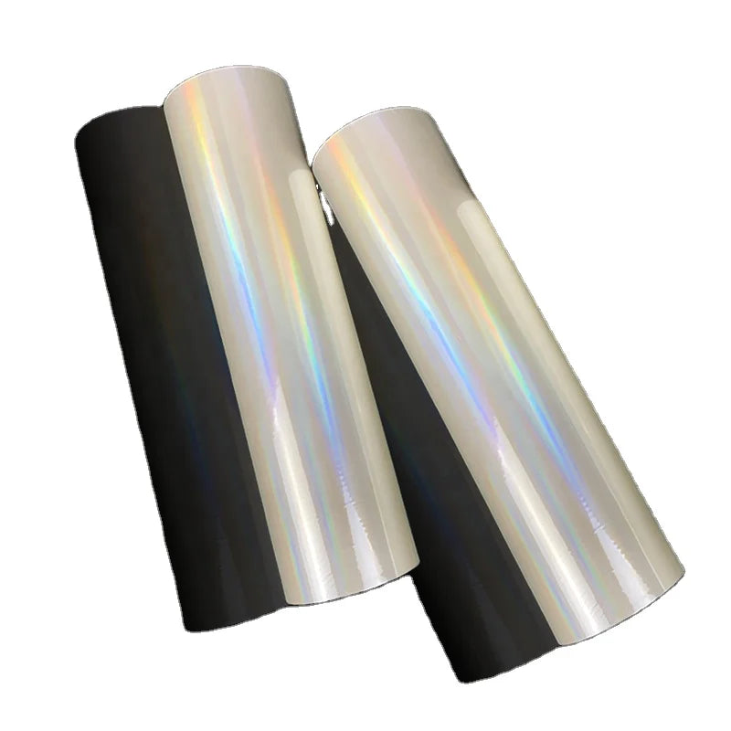 A4 Soft Holographic Iridescent 50 Micron Thick OPP Material Self-Adhesive Moisture-Proof Cold Lamination Film for Crafts
