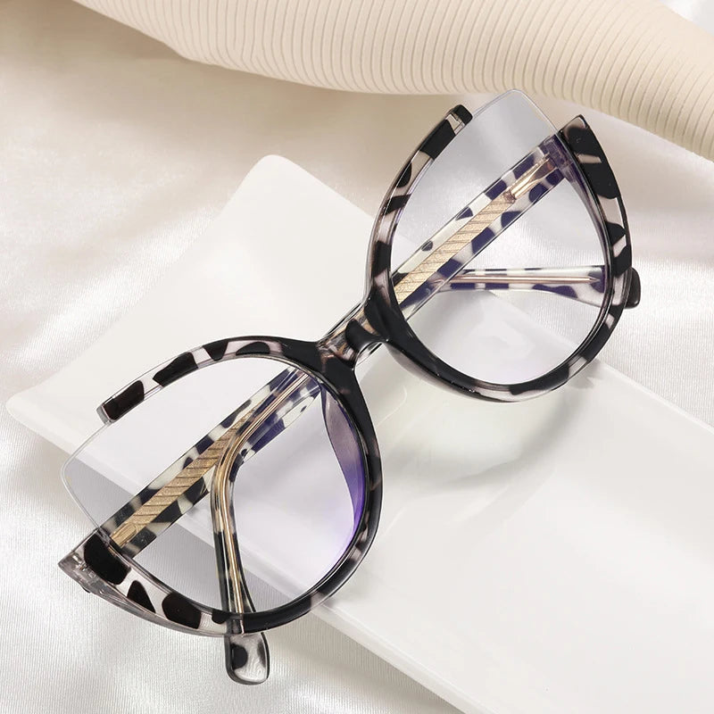 82024 New Fashion Oversized Optical Eyewear 2022 Rainbow Color Square Glasses CP Frame Women's Anti-Blue Light Glasses