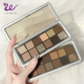 Customized Logo Matte Shimmer Metallic Eyeshadow Pallet Long Lasting Blendable Natural Colors Make up Eye Shadows Cosmetics Gift