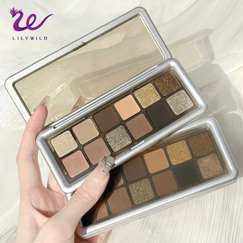 Customized Logo Matte Shimmer Metallic Eyeshadow Pallet Long Lasting Blendable Natural Colors Make up Eye Shadows Cosmetics Gift