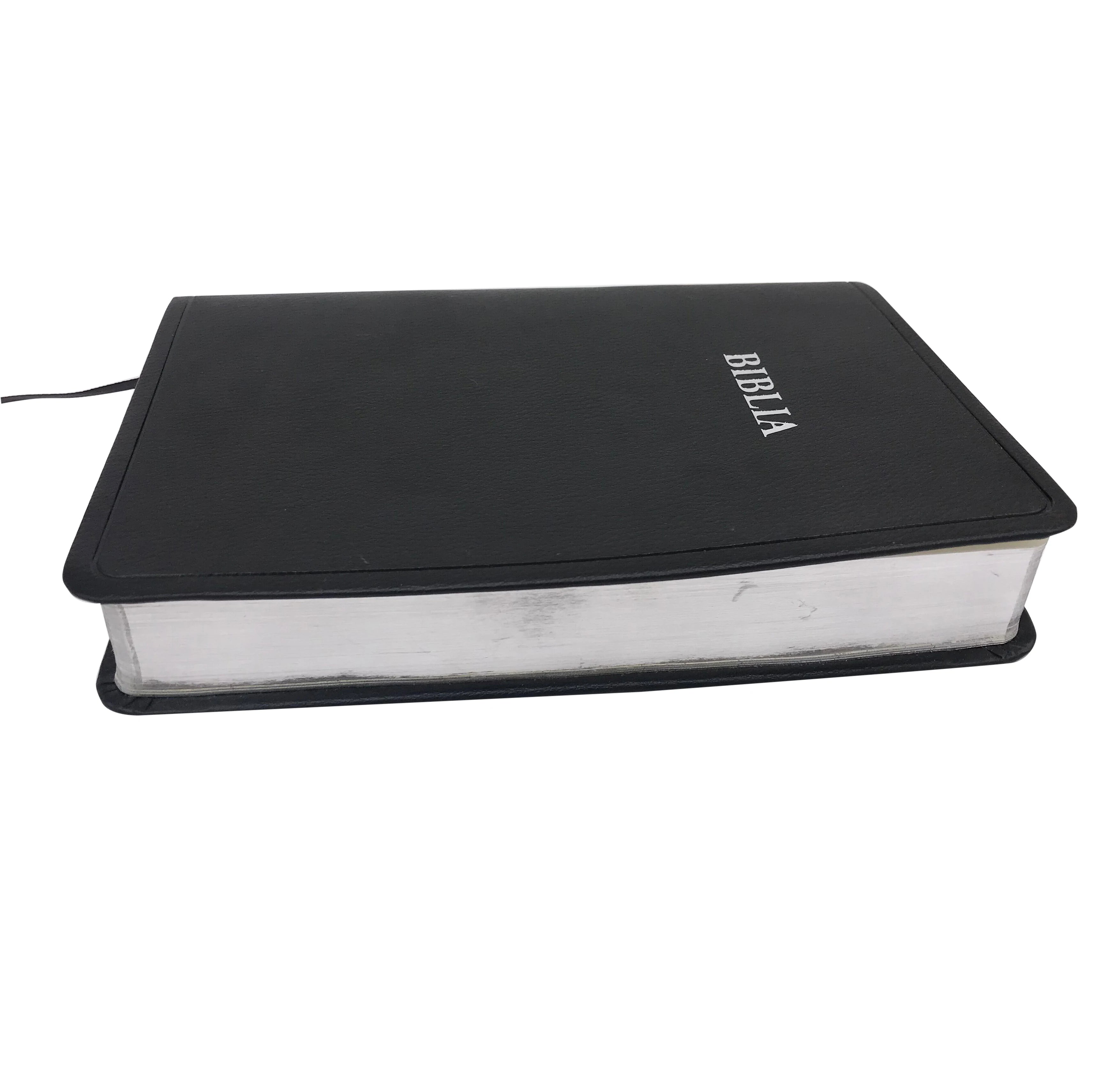 Custom Leather Bible with Embossed Logo Premium Paper Printing Personalized Holy Scripture Gift