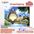 Orfon Dropshipping Anime Totoro Forest Adventure Paint by Numbers Kit - Whimsical Studio Ghibli Art for Home Decor DIY Craft