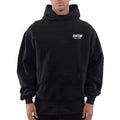 Ready to Ship Black Thick Heavyweight 500gsm 450gsm Hoodies Men Custom logo 100% Cotton Oversized Plain Hoodies No String