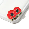 Manufacturer Enameled Poppy Flower Lapel Pin Festival of Remembrance Day Lest We Forget Never Forget Veteran Poppy Brooch Badge