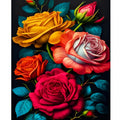 Paint by Numbers Flower Starter Kits Painting by Number on Canvas Acrylic Paints for Home Wall Decor 40x50cm/16x20inch