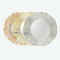 Wholesale 13-Inch Gold Rim Luxury Antique Glass Wedding Dishes Ins Design Style Plate Dish Pack 12pcs or More