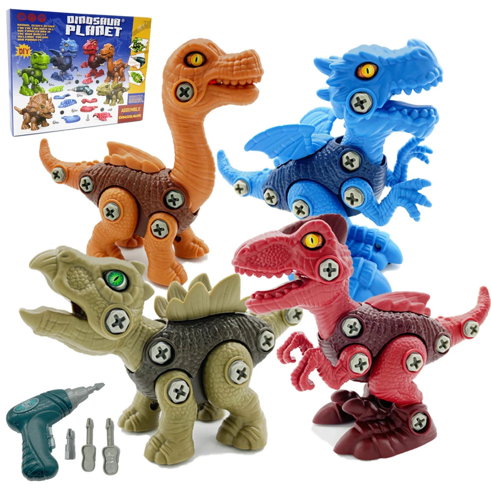 DIY Take Apart Dinosaur Toy Assembly Dinosaur Stem Educational Toys Jurassic Dinosaur Toi Stem Kit Building Block Set for Kids