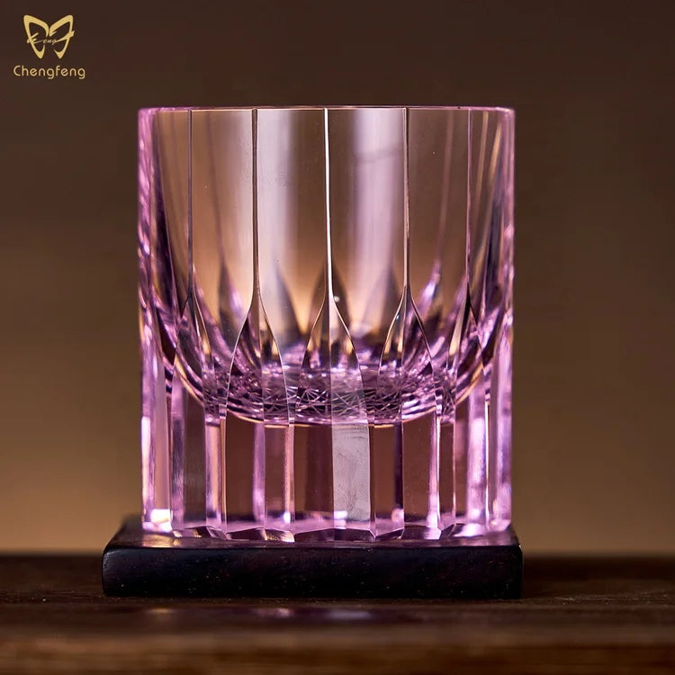 K9 Crystal Glass Cup Optical Glass Whiskey Cup Hand-carved Whiskey Shot Glass With Gift Box