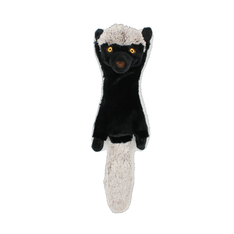Wholesale Cute Animal Shape New Design Ratel Squeaky Plush Dog Rope Chewing Toys Dog Toy