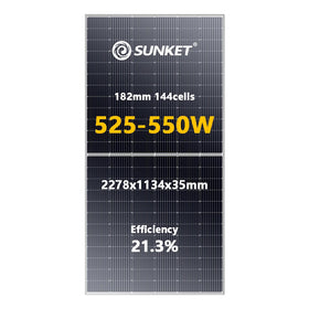 Europe Warehouse 450W 400W 525W 550W 500W Solar Panel Perc Half Cell Type Competitive Price for Photovoltaic Solar Cells