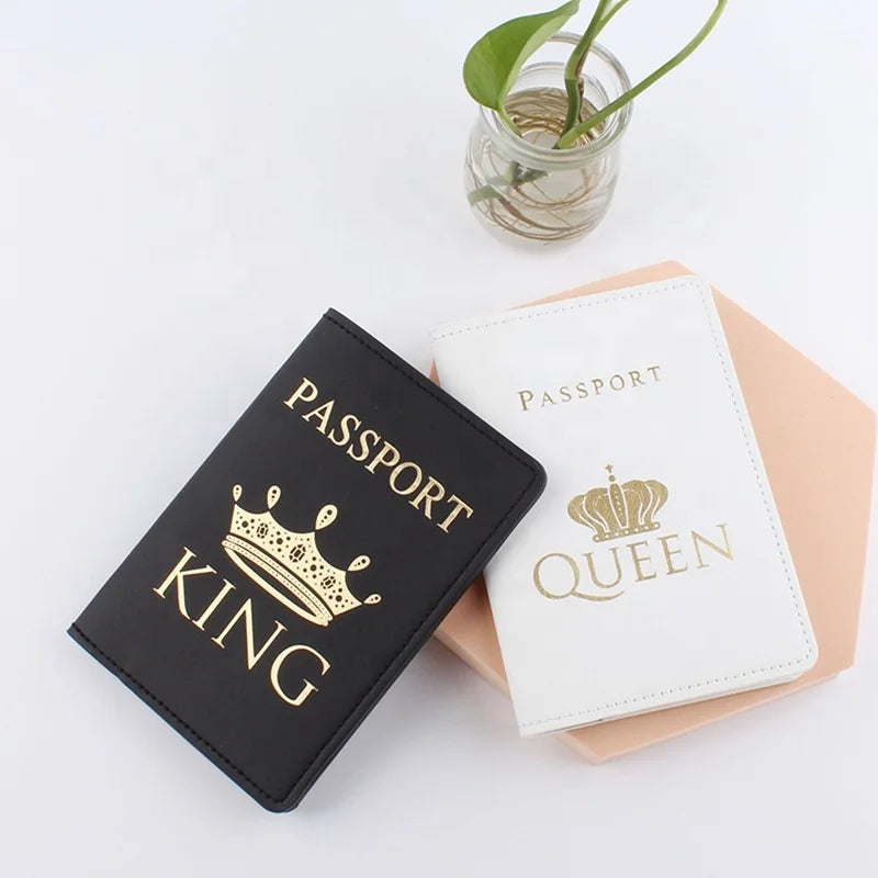 2022 Premium Leather Travel Passport Holder Cover Fashion Print Passport case Cover With Custom logo