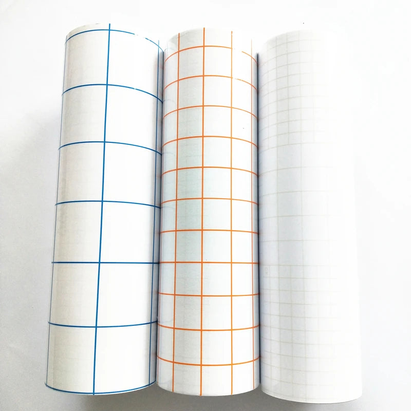 Clear Vinyl Transfer Paper Tape Roll Grid Application Tape Adhesive Decals Vinyl