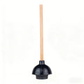 Heavy Duty Toilet Plunger Commercial Double Thrust Force Cup With 18in Wood Handle Powerful Clog Remover for Bathroom & Kitchen