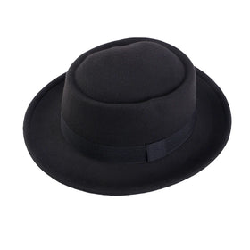 Wholesale Custom Logo Hair Accessories Unisex Vintage Wide Brim Warm Wool Fedora Hat Belt Panama Hat Felt Jazz Hat for Men Women