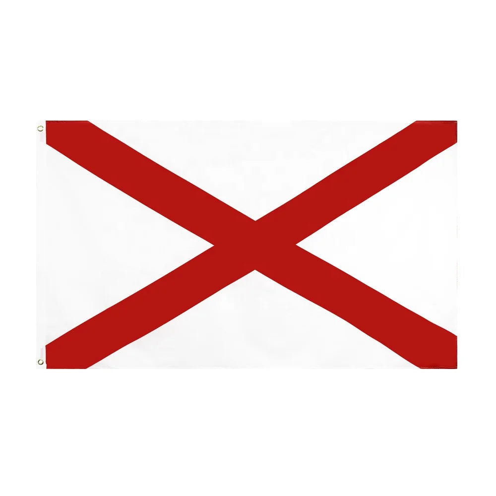 Ready to Ship 100% Polyester 3x5ft Stock Printed AL US State of Alabama Flag