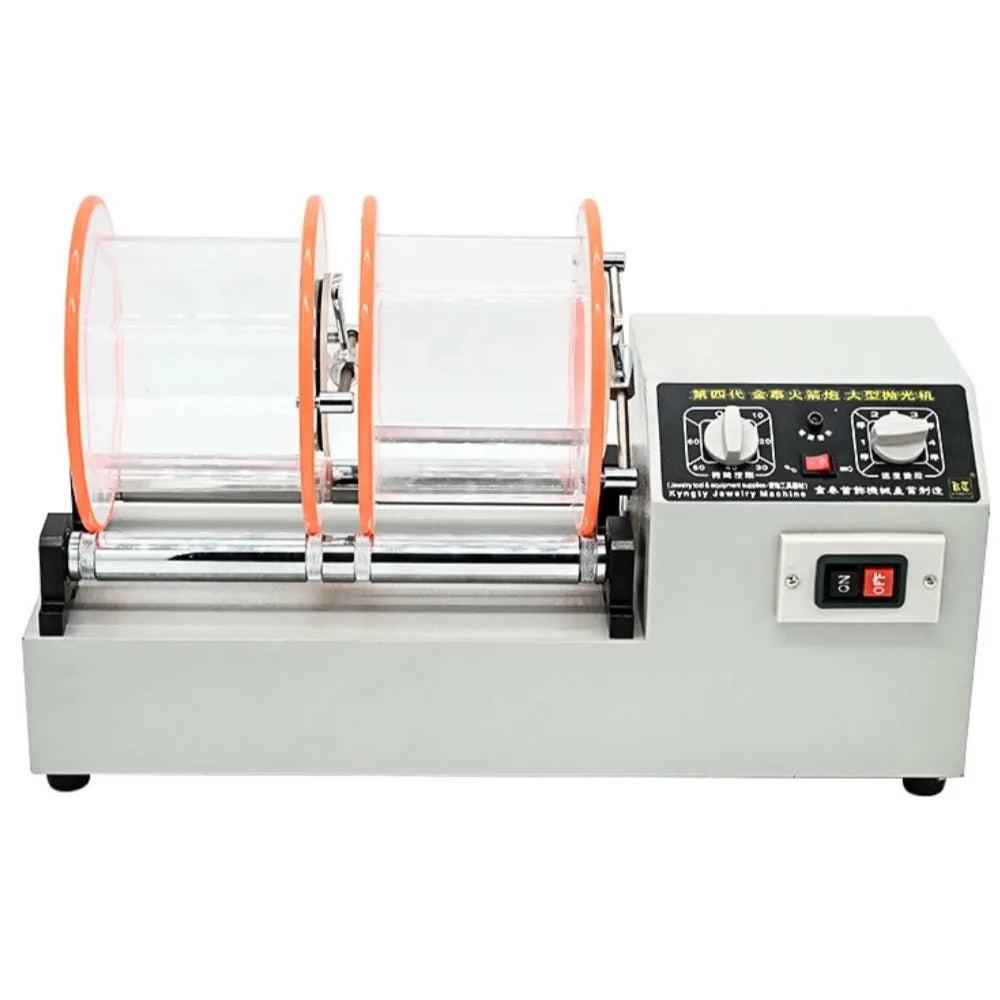 KT-1320 Jewelry Polisher 11kg Capacity Large Machine With Timer Jewelry Finisher Rotary Tumbler Polish Machine for Jewelry Stone