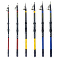 DORISEA Portable 2.1-3.6m Telescopic Glass Fiber Fishing Rod for Lake and River Fishing