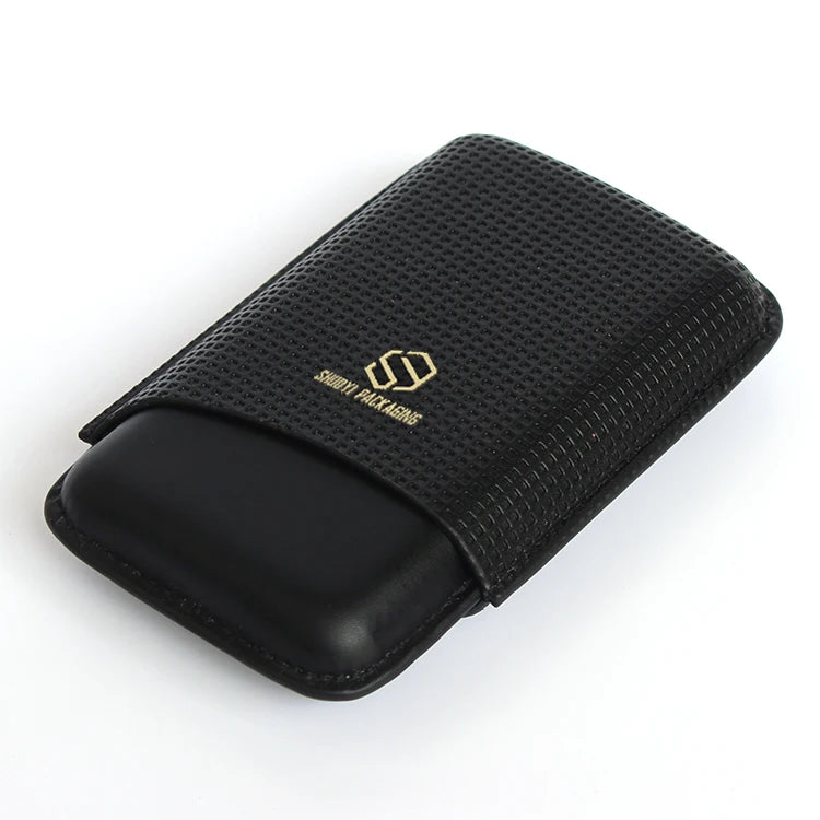 Professional Leather Cigar Travel Case Private Label Portable Cigar Travel Humidor Case