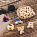 Hot Sale New Design Unfinished Blank Paintable 0.19 Inch Thickness Double Layer Wooden Greek Letters