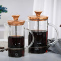 Customized Best Tea Glass Coffee Pot Coffee Press French Maker with Wooden Lid Insulated French Press