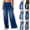 New Denim Wide-leg Pants Women's High-waisted Straight-leg Loose Casual Pants