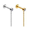 Wholesale ASTM F136 Titanium Chain Hinged Earring Ear Studs Labret Lip Sling DIY Originality Punk Style Body Piercing Jewelry