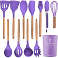 Wholesale Nonstick 12 Pcs Set Kitchen Utensils Silicone Kitchen Utensils Support for Spoon and Utensils