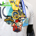 Professional Custom Your Own Logo Zinc Alloy 3D Gold Metal Award Manufacturer Design School Karate Marathon Running Sports Medal