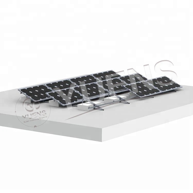 AL6005-T5 Adjustable Triangle Solar Flat Roof Ballast Panel Ground Rack Mount Mounting Energy System ISO/CE Certified