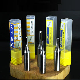 CNC Woodworking Tool TCT Trimming Straight End Mill Cutters Tungsten Steel Router Bit