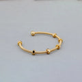 18 k Gold Plated Brass Screw Cap Bracelets Openable Bangles for Women