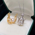 P1452 8-9mm DIY Natural  Freshwater Pearl Charm Pendant Necklace Accessory 925 Sterling Silver Jewelry for Women Without Chain