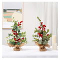Wholesale Mini LED Light Eucalyptus Table Tree Spring Artificial Red Berry Decorative Plant for Home Wedding Garden Made Plastic