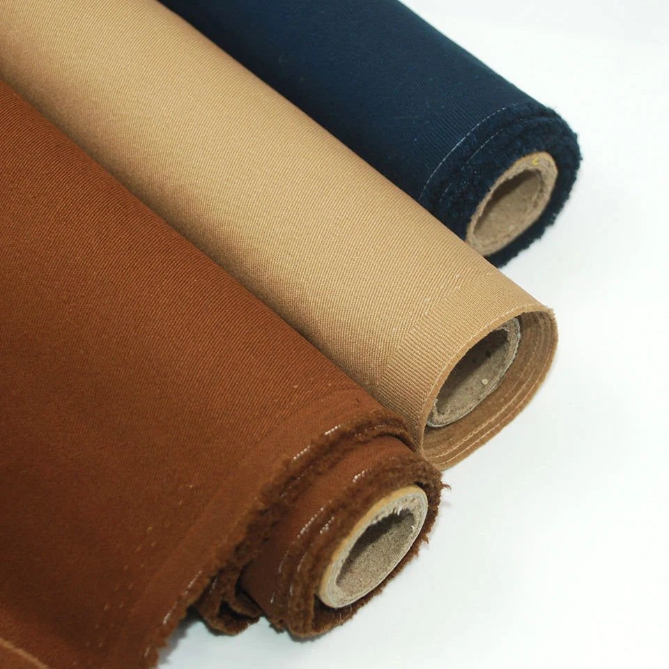 Wholesale Khaki Color Stock Thick Woven 100% Twill Cotton Chino Cargo Pants Fabric for Men