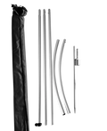 Square Aluminum Outdoor Flag Pole with Base Swooper Banner Holder