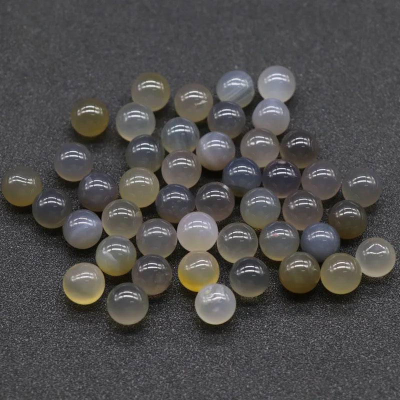 DIY Diy Natural Grey Agate jewelry ball Aquamarine gemstone Sphere for pendant