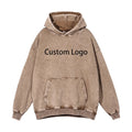 Evertop Custom Logo 420 Gsm Vintage Washed Men Hoody 100% Cotton Hoodie Blank Oversized