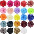 8CM Hand-made Satin Burned Edge Flower DIY Girl Camellia Hair Headdress Flower Corsage Shoes Hat Flower Decoration Accessories