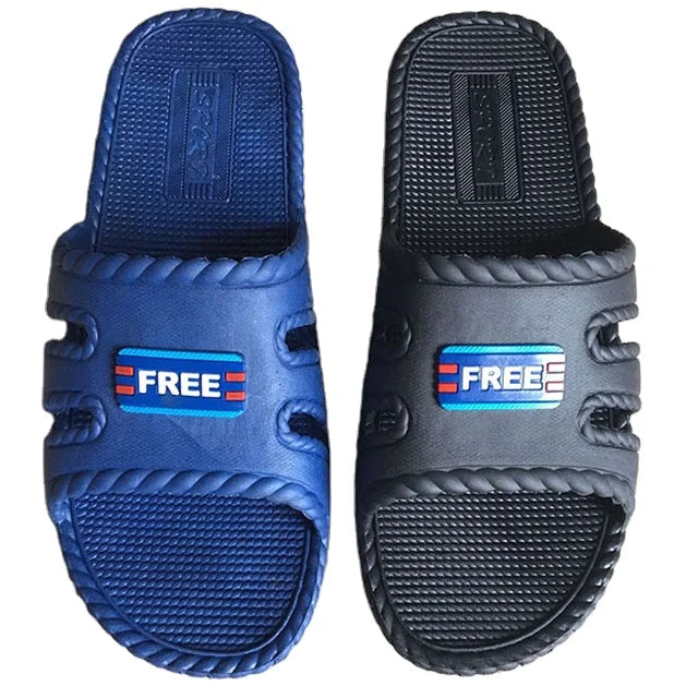 Wholesale 2025 Men Slippers Waterproof Hot Sale PVC Casual Indoor Outdoor Flat Shoes for Home