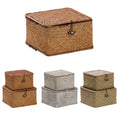 Natural Seagrass Storage Box Desktop Makeup Organizer Multipurpose Container Handwoven Multi-functional Storage Box