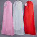 Customized Red pink White Zip Lock Cover Bag Dress with Pockets Luxury Garment Bag