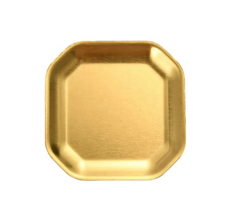 Dining Supplies Stainless Steel Serving Plate Sauce Tray Metal Food Dish Korean Style Home Hotel Restaurant Party
