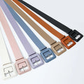 Factory Outlet 2023 New Womens Square Pin Buckle 4.3cm Wide PU Faux Leather Waist Belt