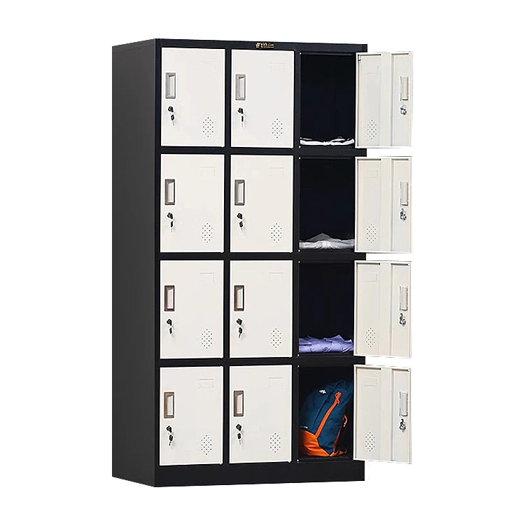 Customer Design 12-Door Steel Storage Cabinet Colorful Metal Gym Changing Room Locker  Key Lock