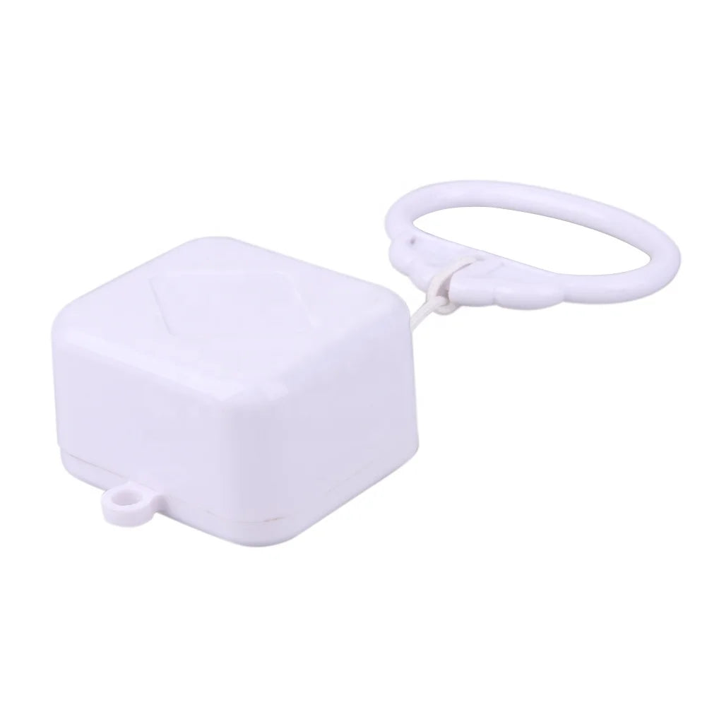 Plastic Pull String Cord Music Box With Musical Movement Pull String Music Box in White Plastic Box for Plush Toys