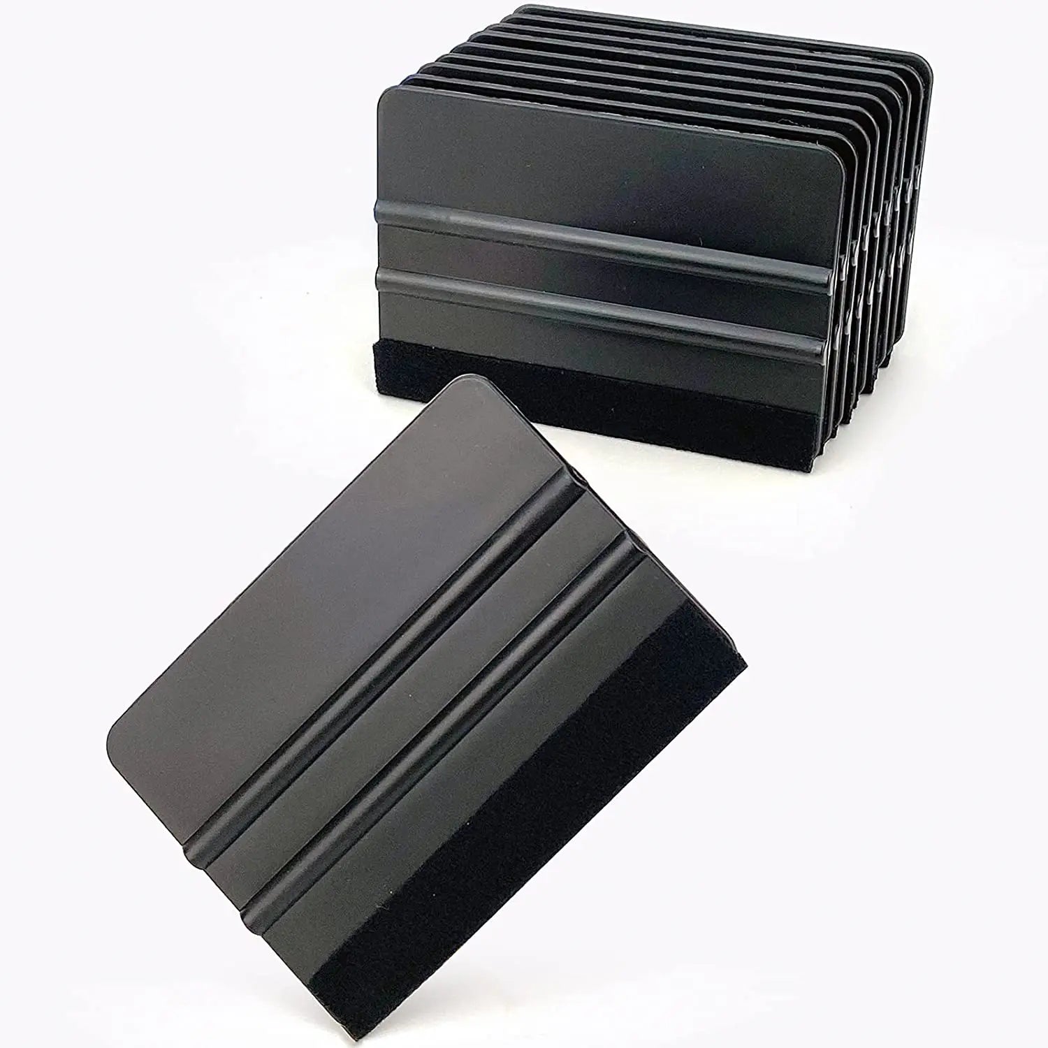 Durable Black Felt Edge Vinyl Squeegee Tool  Car Vinyl Film Wrapping Decal Squeegee Window Tint Work