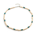 Handmade Colorful Beads Necklace Bohemian Turquoise Geometric Necklace Summer Beach for Men Jewelry