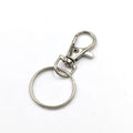 DIY Accessories 3mm Stainless Steel Dog Buckle Keychain Hook Lobster Clasp Anti-theft Waterproof Car Key Ring Plush Webbing