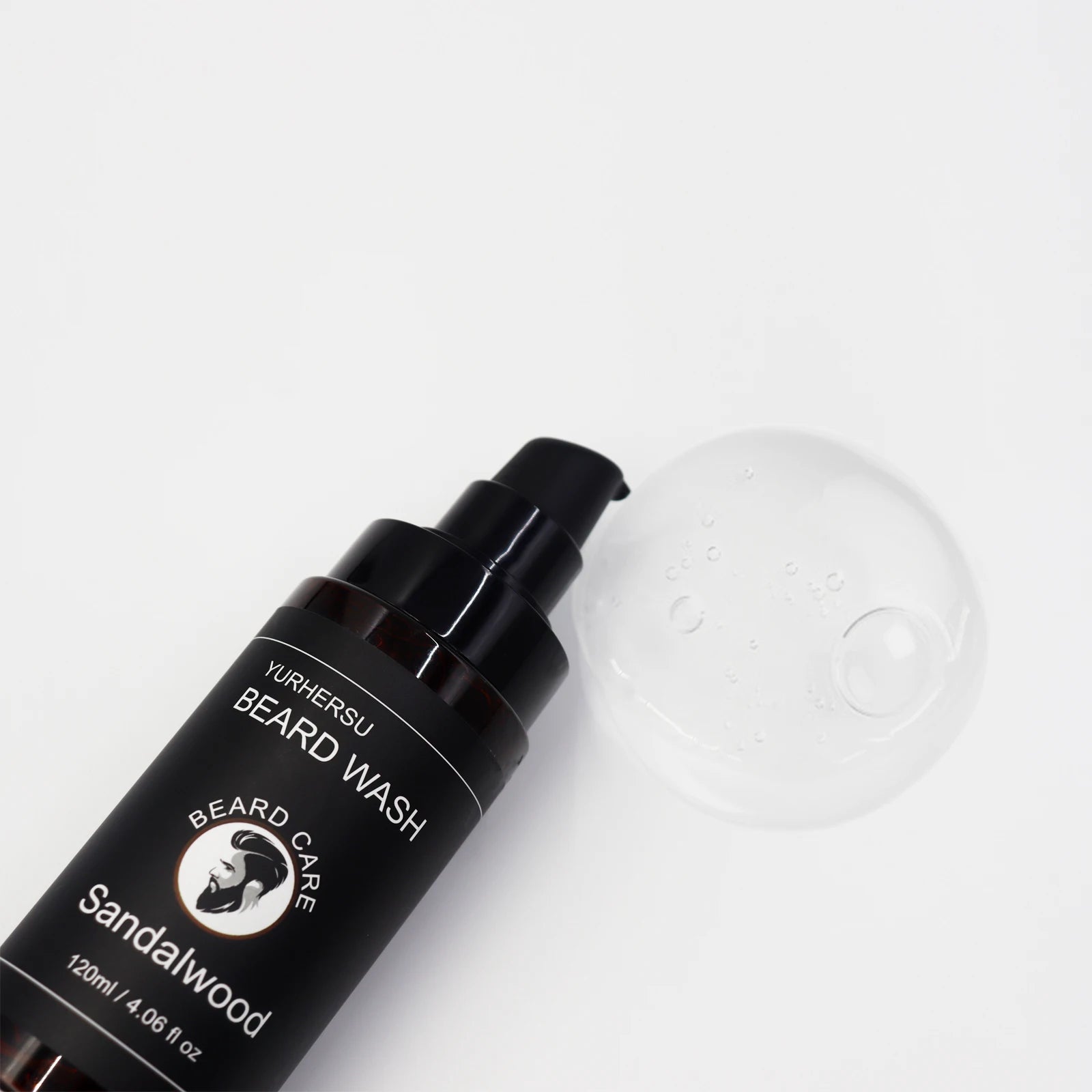 Oil Control Beard & Face Wash Gel for Men 2-in-1 Cleansing Gel for Beard and Facial Skin Deep Cleans Pores Without Dryness 120ml